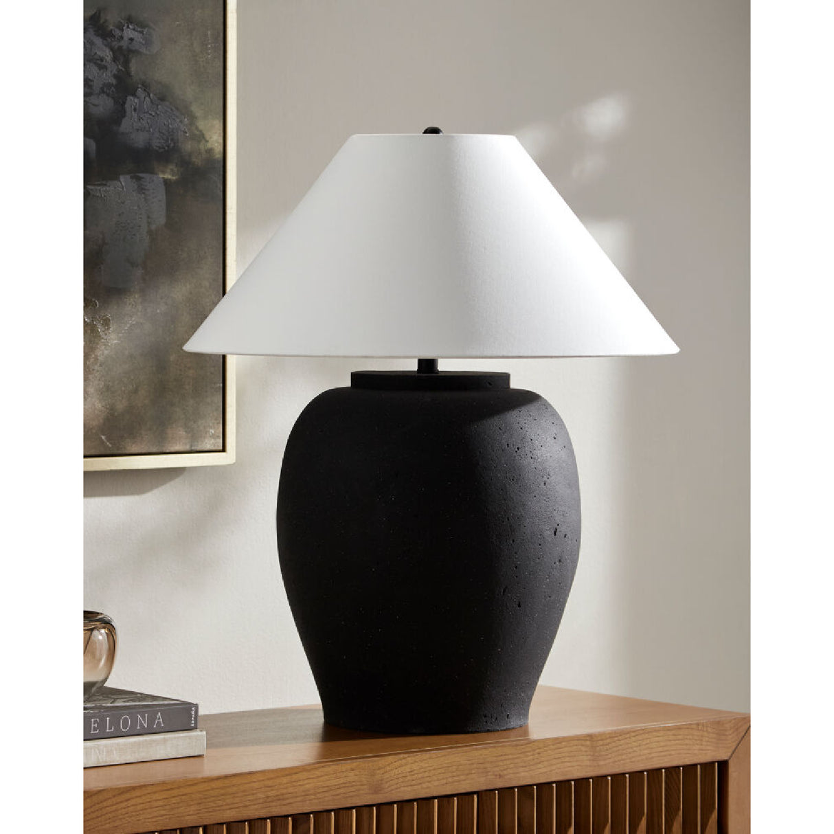Modern European furniture - Cement Base Accent Floor Lamp - www.oroa.com | Oroa.com