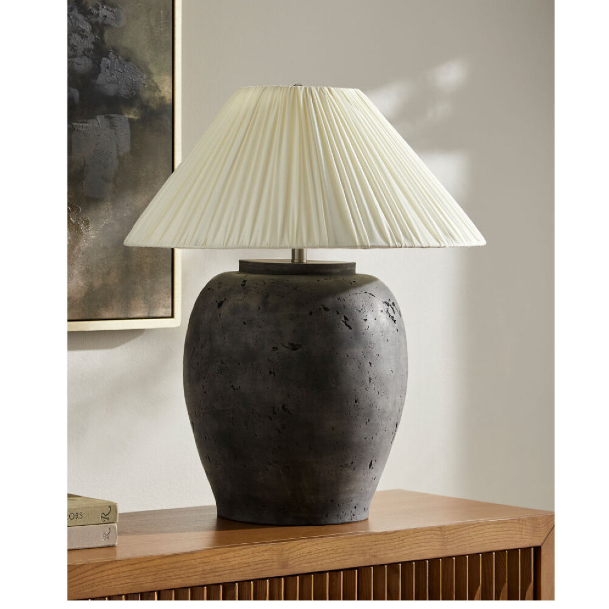 Modern European furniture - Cement Base Accent Floor Lamp - www.oroa.com | Oroa.com