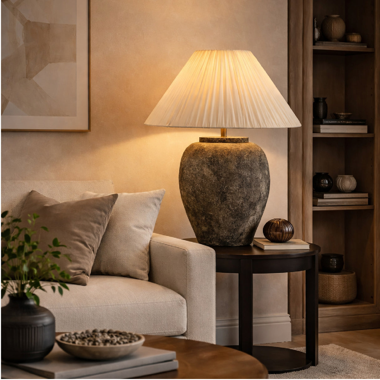 Modern European furniture - Cement Base Accent Floor Lamp - www.oroa.com | Oroa.com