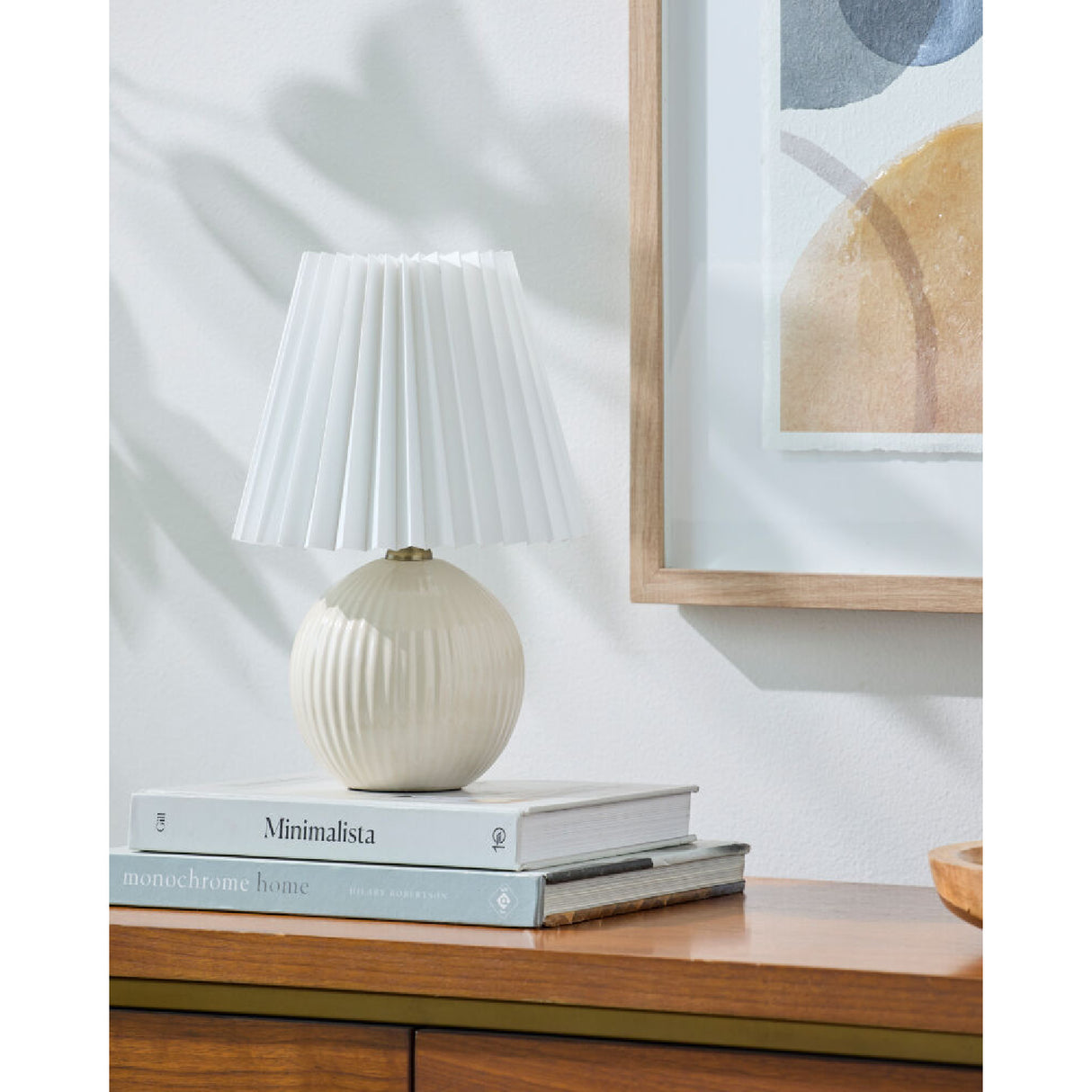Modern European furniture - Pleated Linen Ceramic Table Lamp - www.oroa.com | Oroa.com