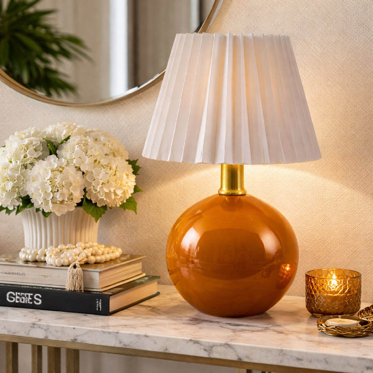 Modern European furniture - Ceramic Sphere Table Lamp - www.oroa.com | Oroa.com