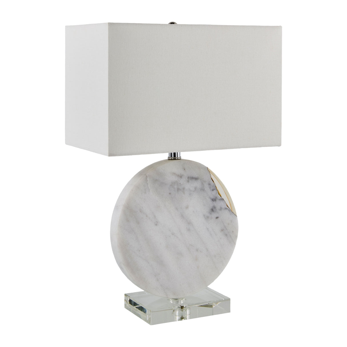 Modern European furniture - Round White Marble Table Lamp - www.oroa.com | Oroa.com