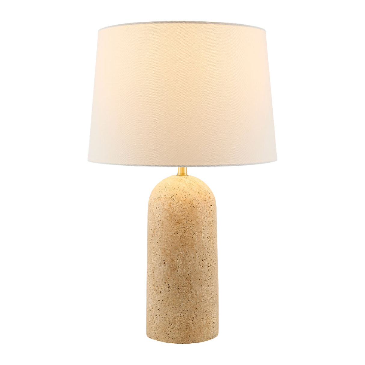 Modern European furniture - Drum Shade Travertine Table Lamp - www.oroa.com | Oroa.com
