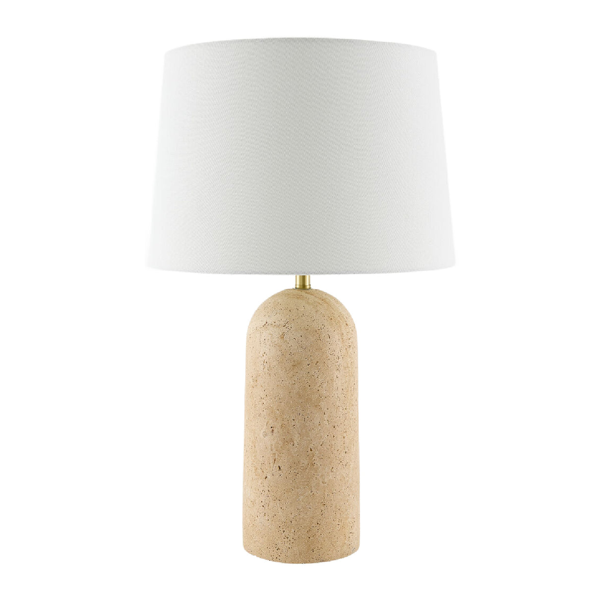 Modern European furniture - Drum Shade Travertine Table Lamp - www.oroa.com | Oroa.com