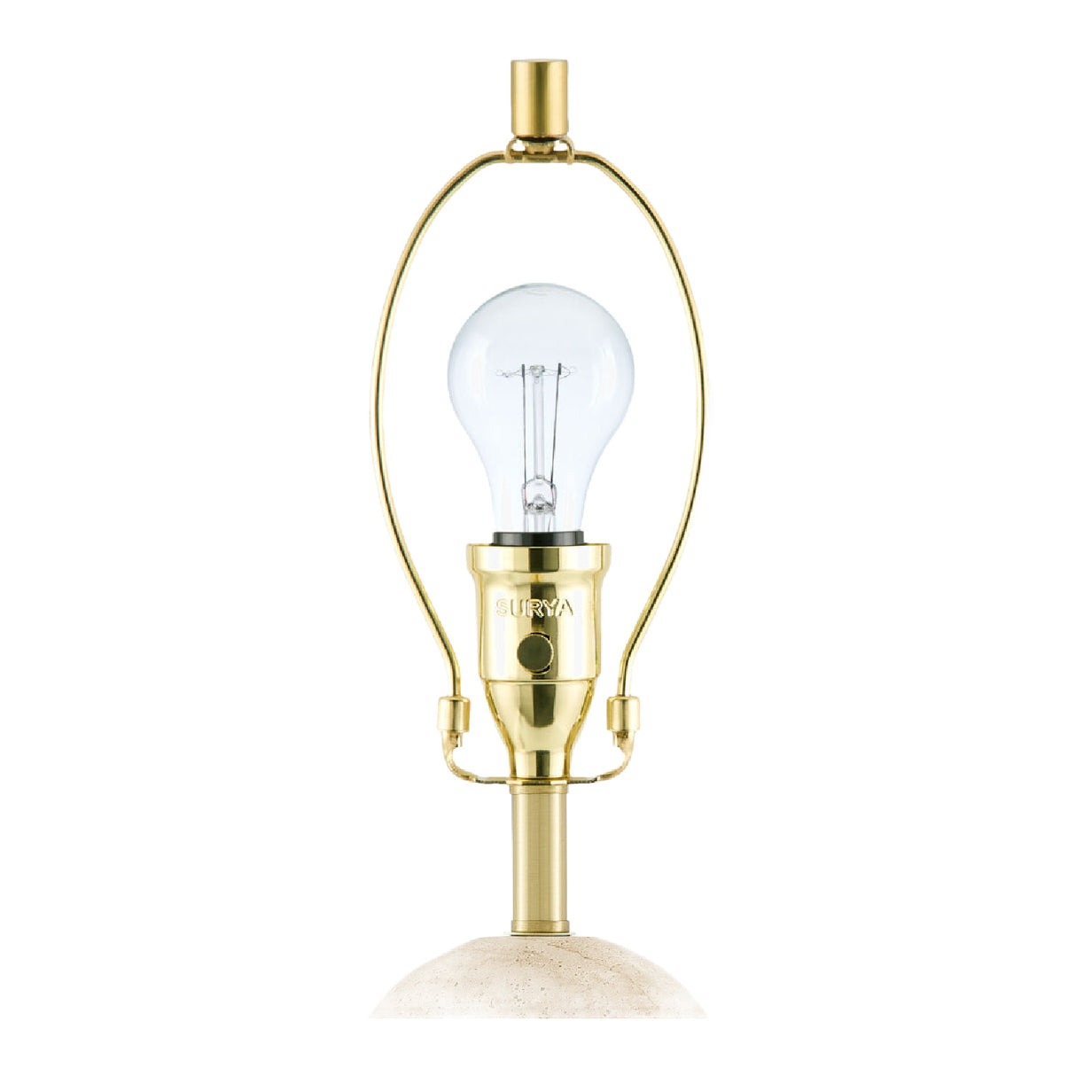 Modern European furniture - Drum Shade Travertine Table Lamp - www.oroa.com | Oroa.com