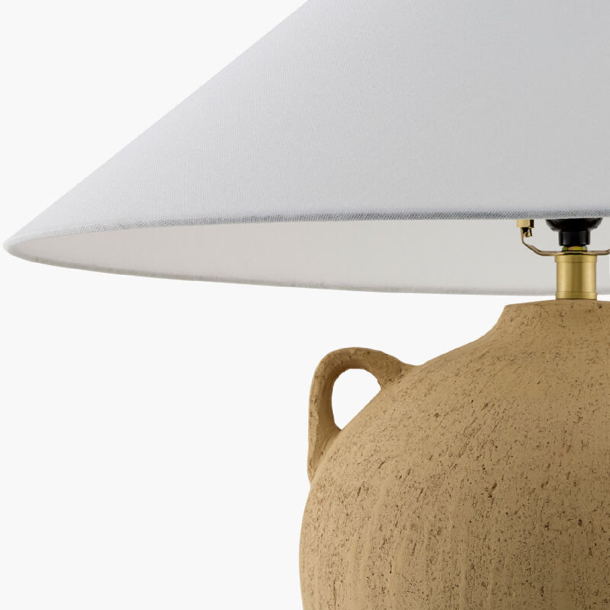Modern European furniture - Brown Ceramic Linen Table Lamp - www.oroa.com | Oroa.com