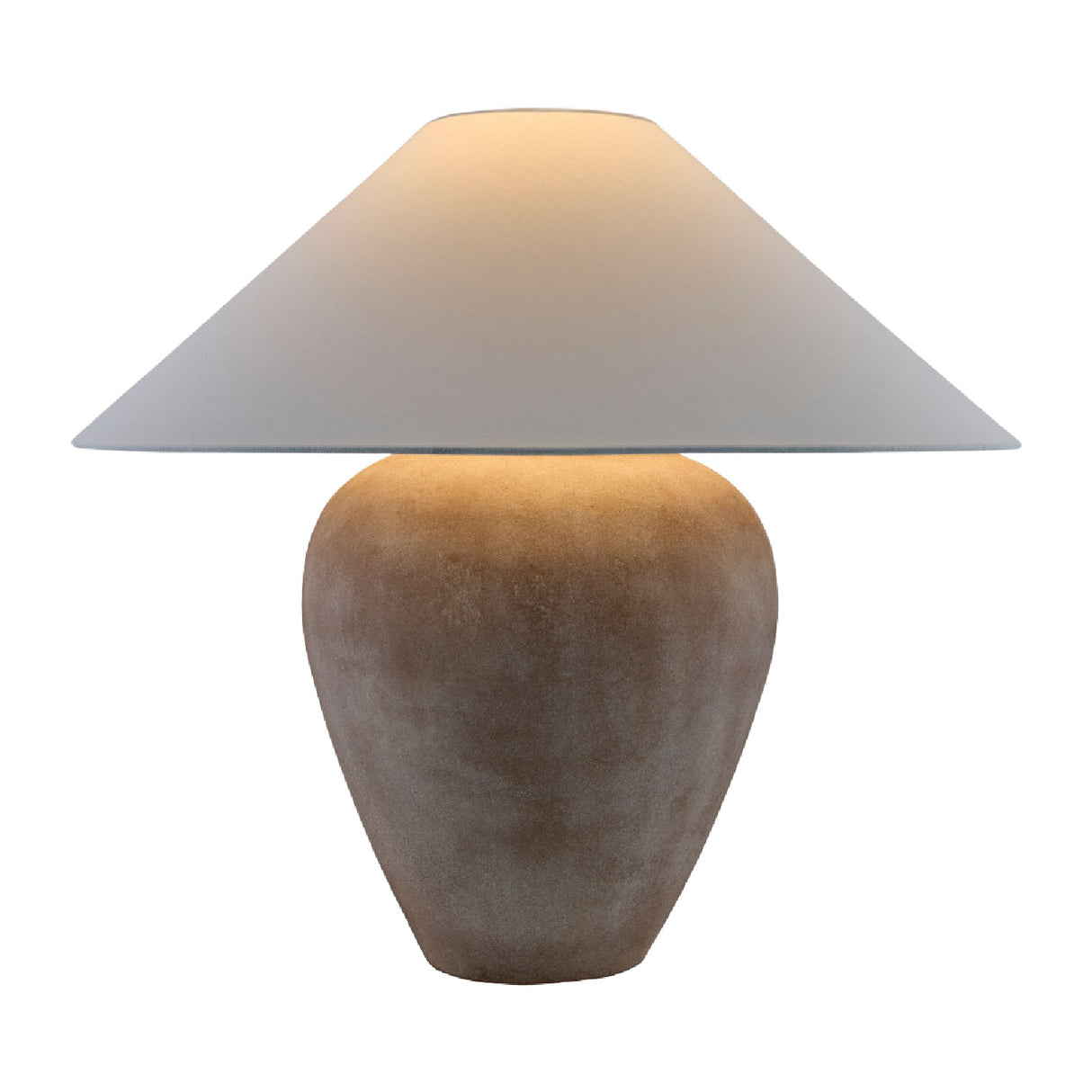 Modern European furniture - Glazed Brown Ceramic Table Lamp - www.oroa.com | Oroa.com