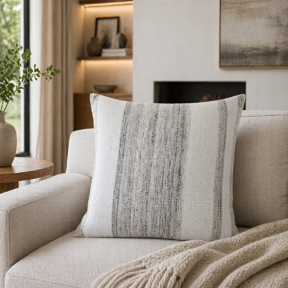 Modern European furniture - Woven Cotton Pillow - www.oroa.com | Oroa.com