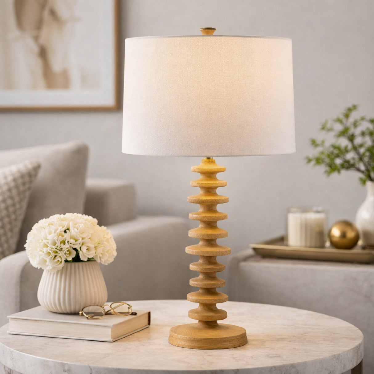 Modern European furniture - Round Layers Accent Table Lamp - www.oroa.com | Oroa.com