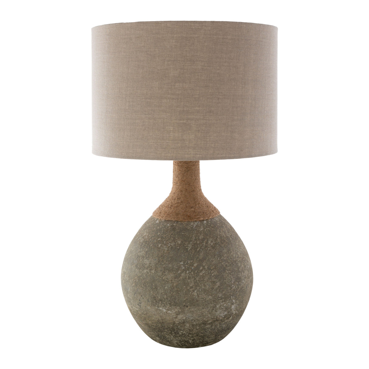 Modern European furniture - Khaki Linen Accent Table Lamp - www.oroa.com | Oroa.com
