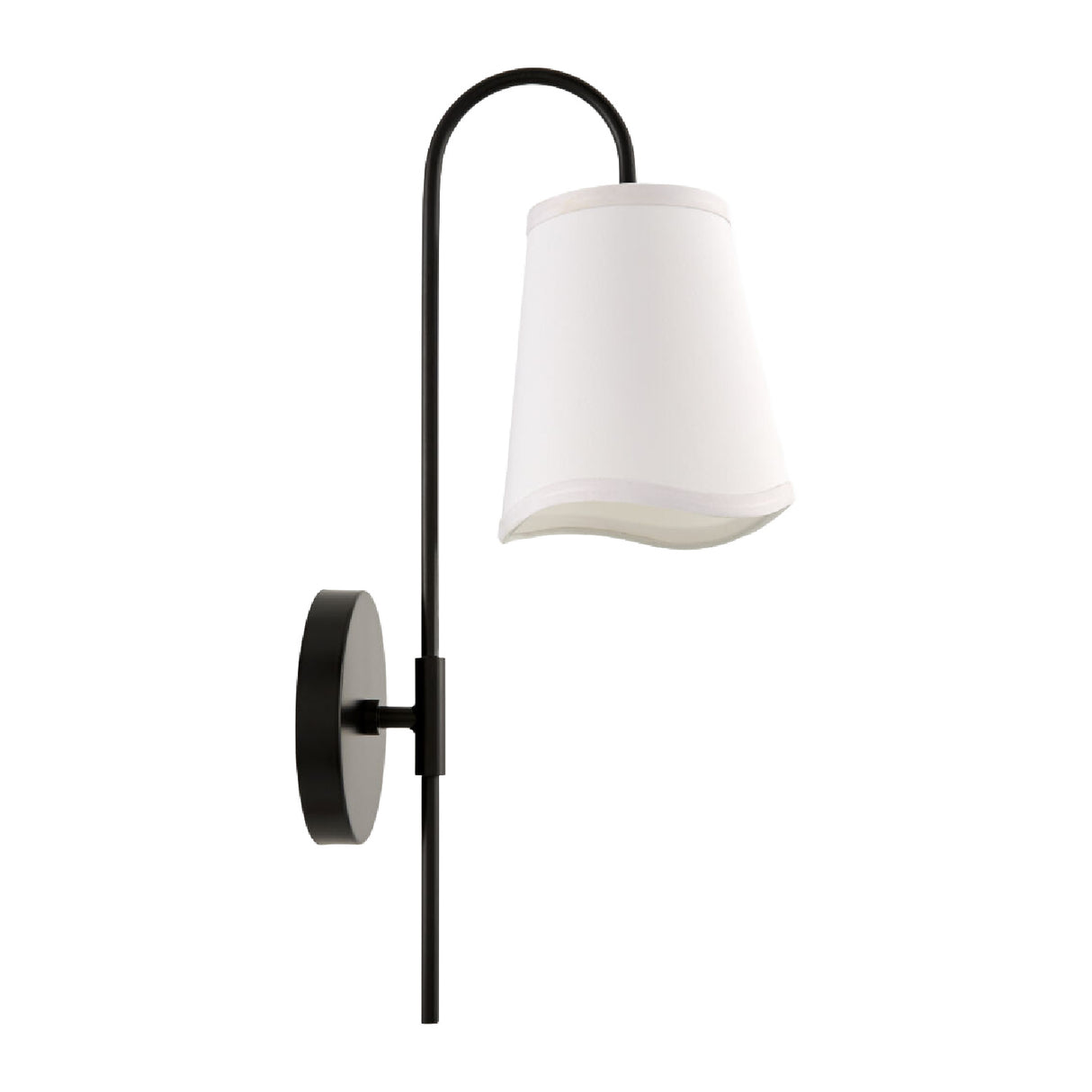 Modern European furniture - Wavy White Linen Wall Lamp - www.oroa.com | Oroa.com