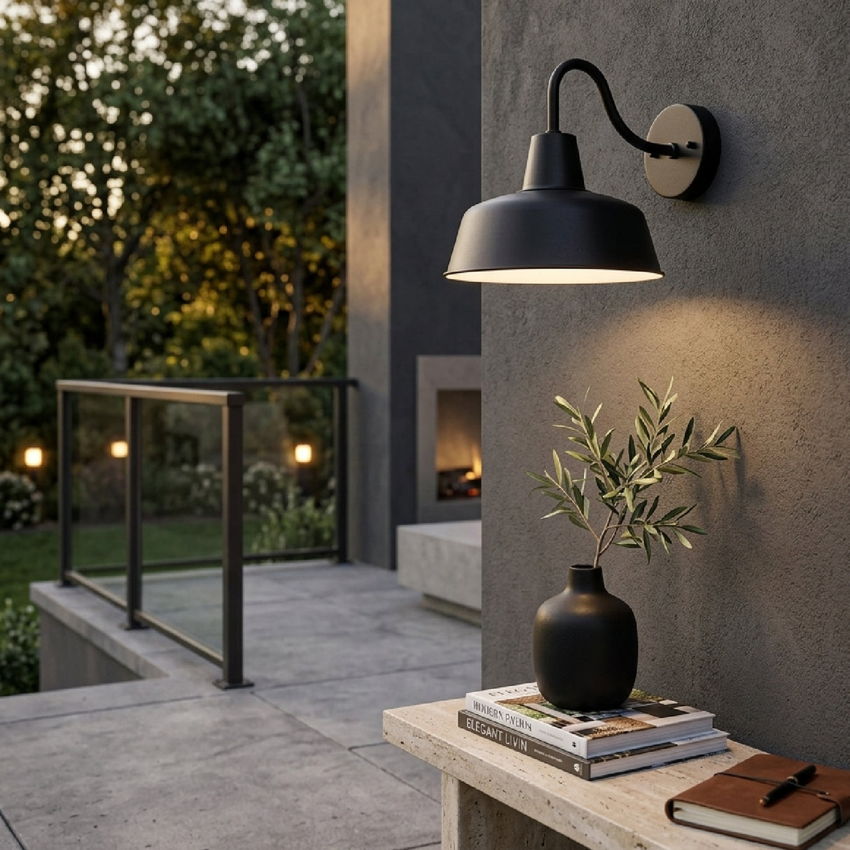 Modern European furniture - Outdoor Black Iron Wall Lamp - www.oroa.com | Oroa.com