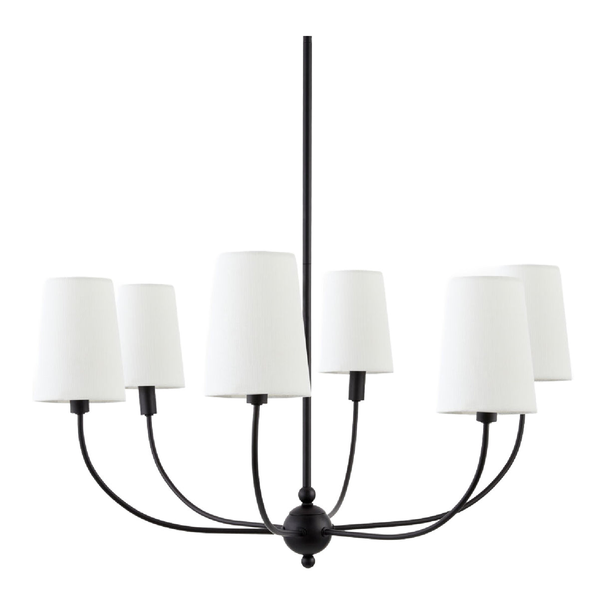 Modern European furniture - 6-Light White Linen Chandelier - www.oroa.com | Oroa.com