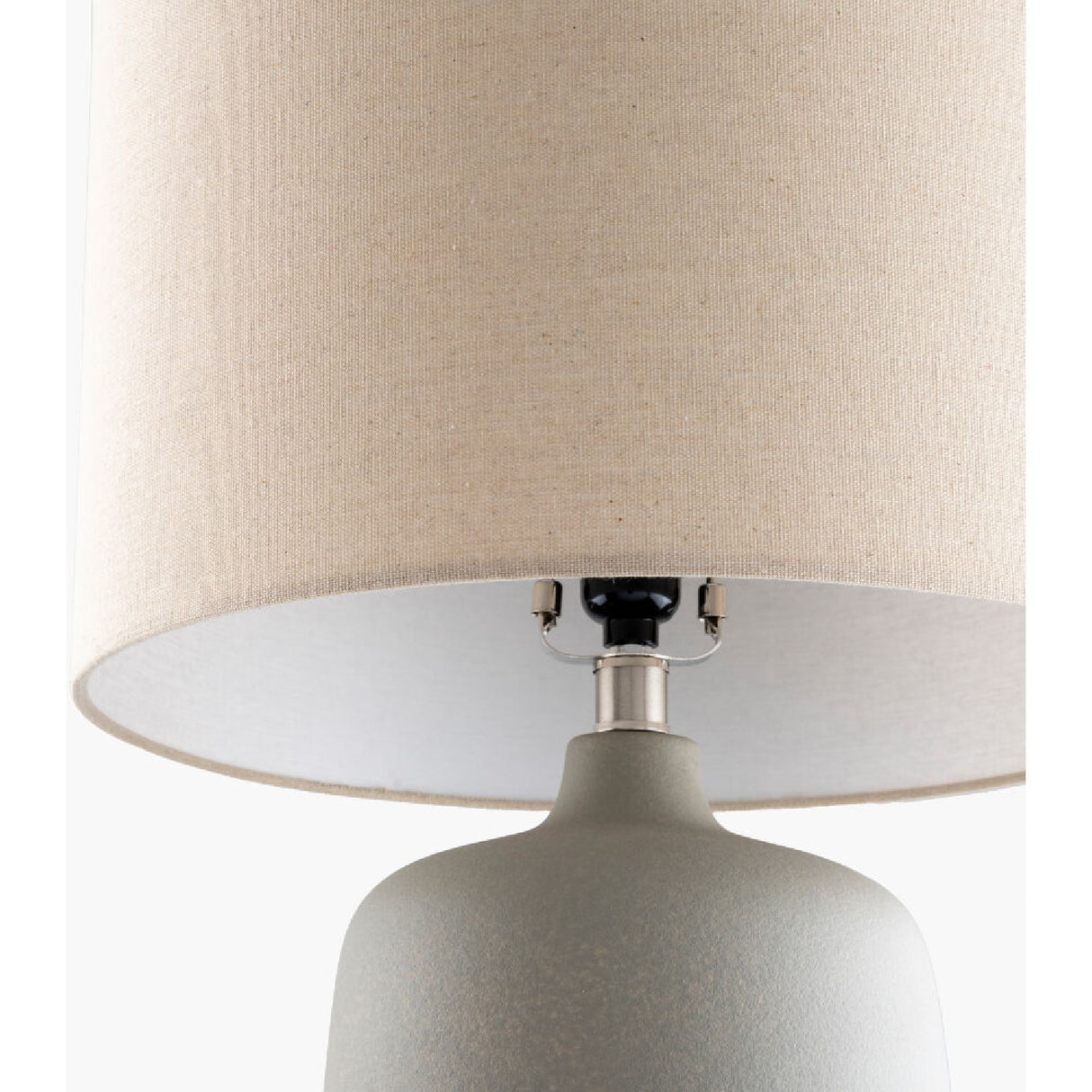 Modern European furniture - Ceramic Beige Linen Table Lamp - www.oroa.com | Oroa.com