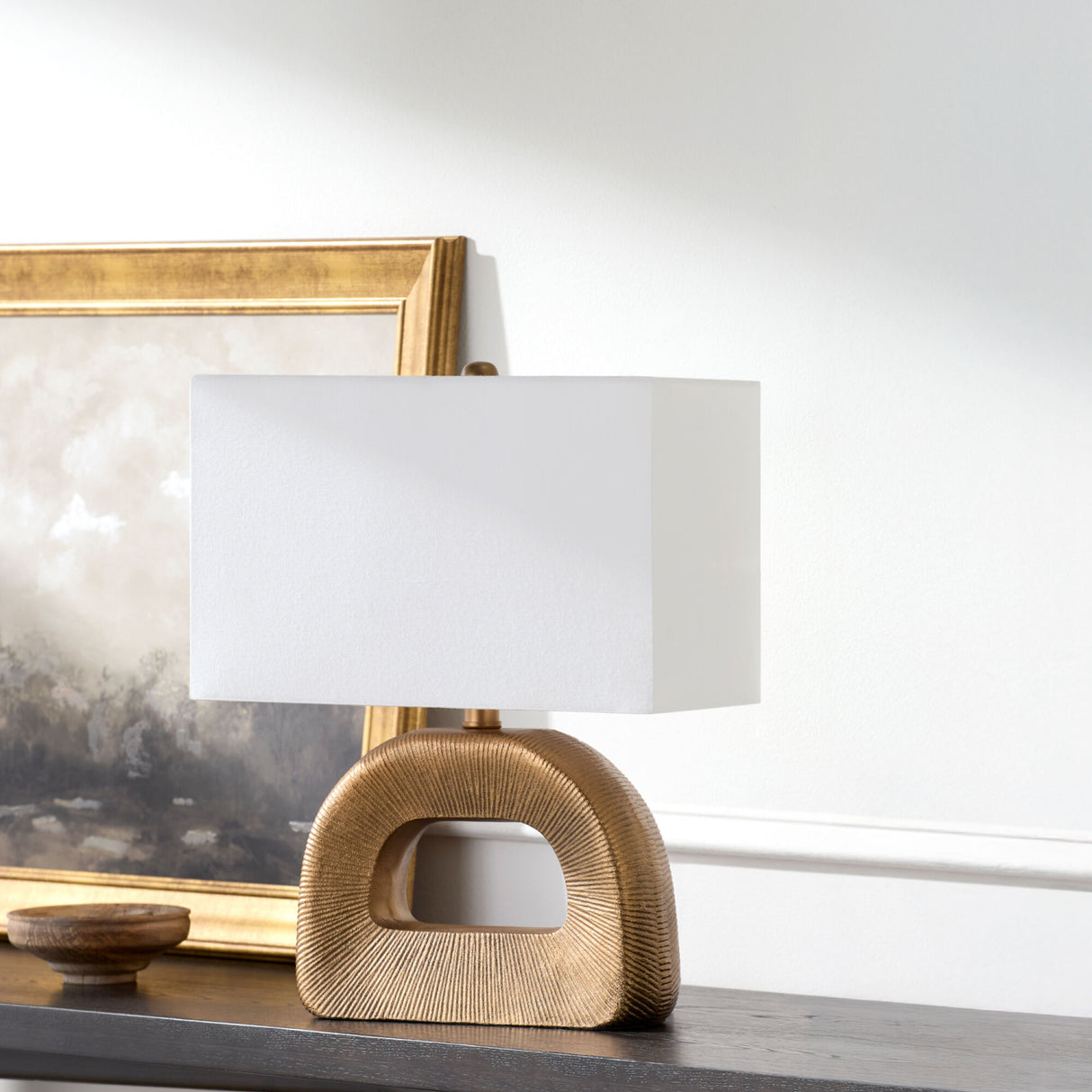 Modern European furniture - Plated Gold Accent Table Lamp - www.oroa.com | Oroa.com