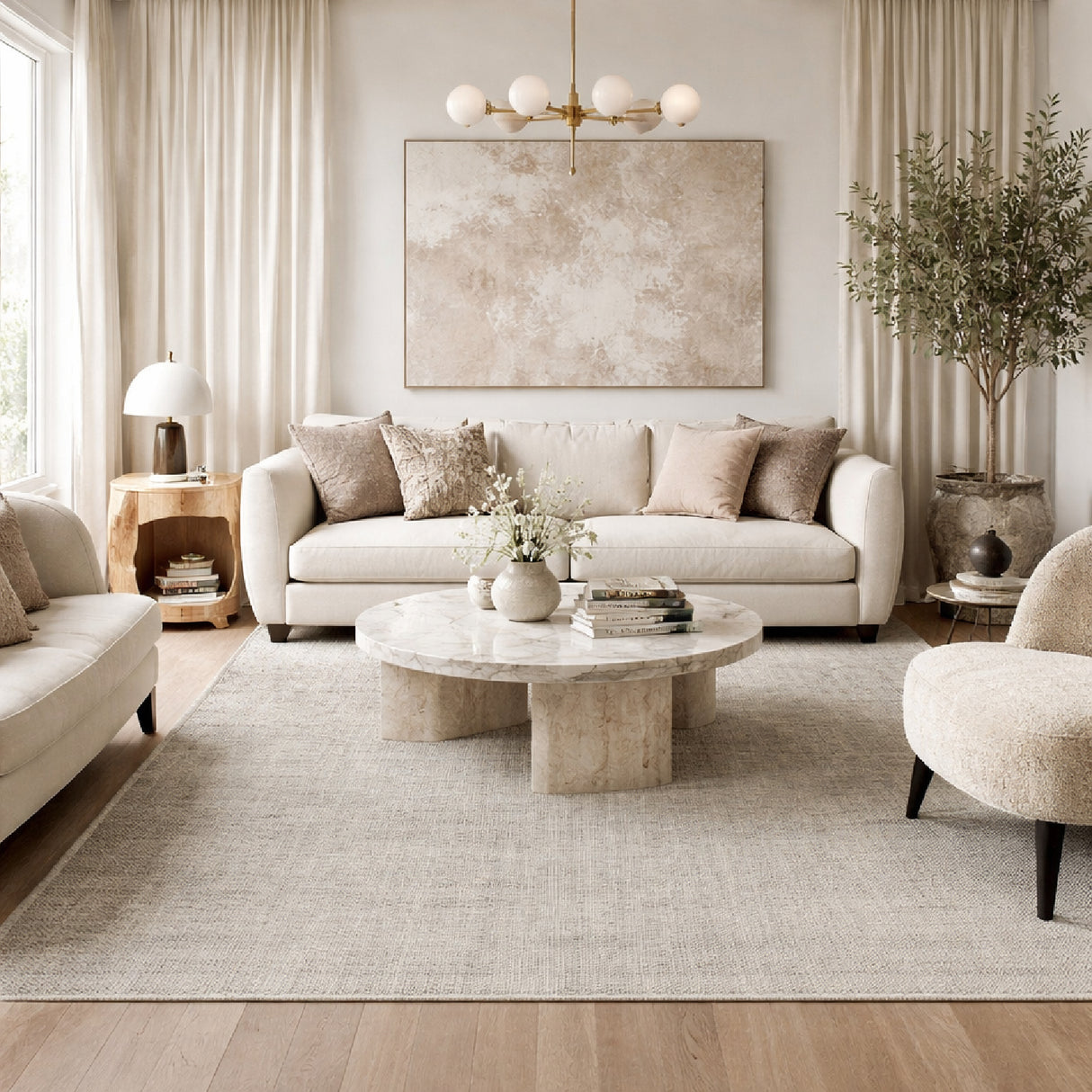 Modern furniture - Hand-Loomed Gray Yarn Carpet - www.oroa.com | Oroa.com