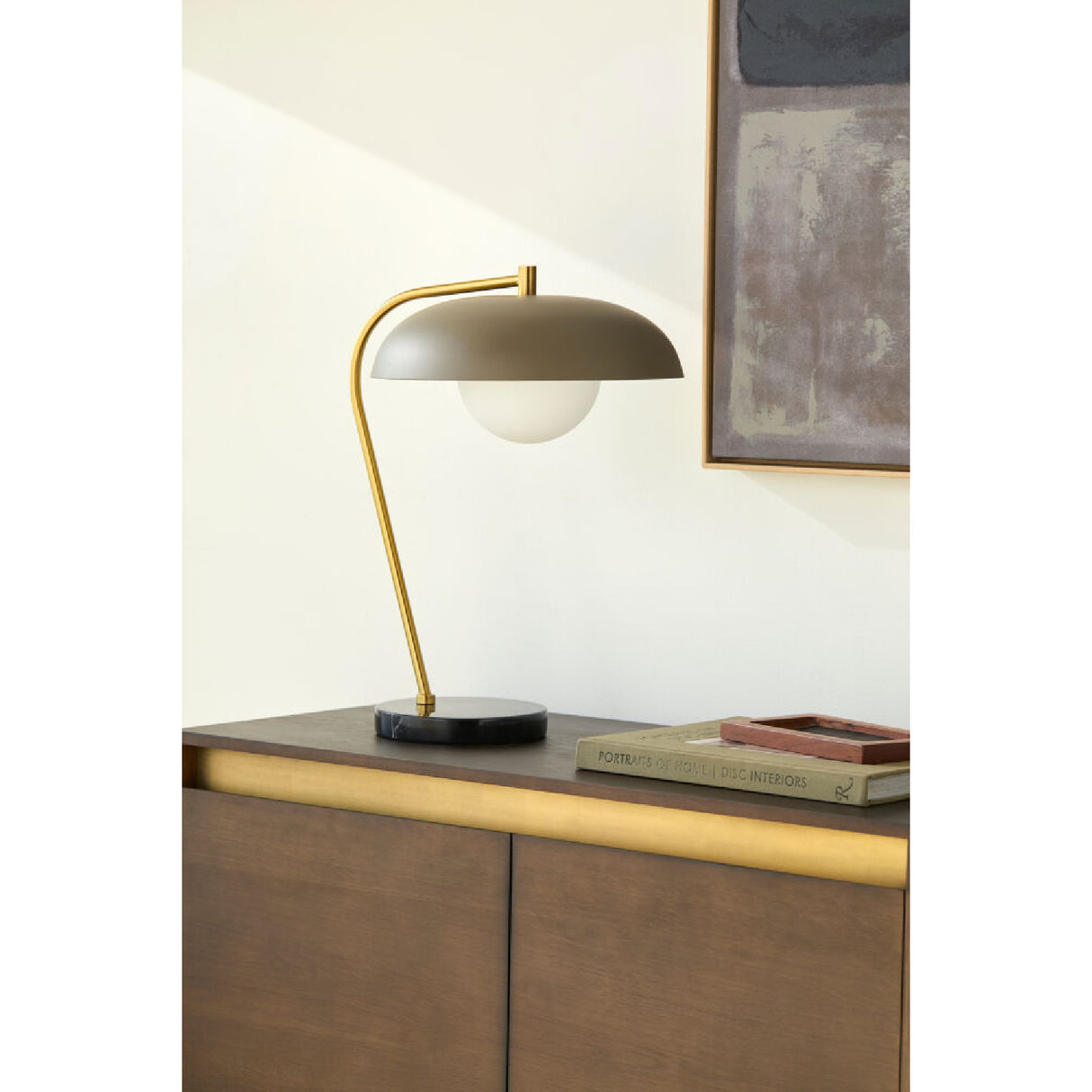 Modern European furniture - Glass Shade Sloped Table Lamp - www.oroa.com | Oroa.com