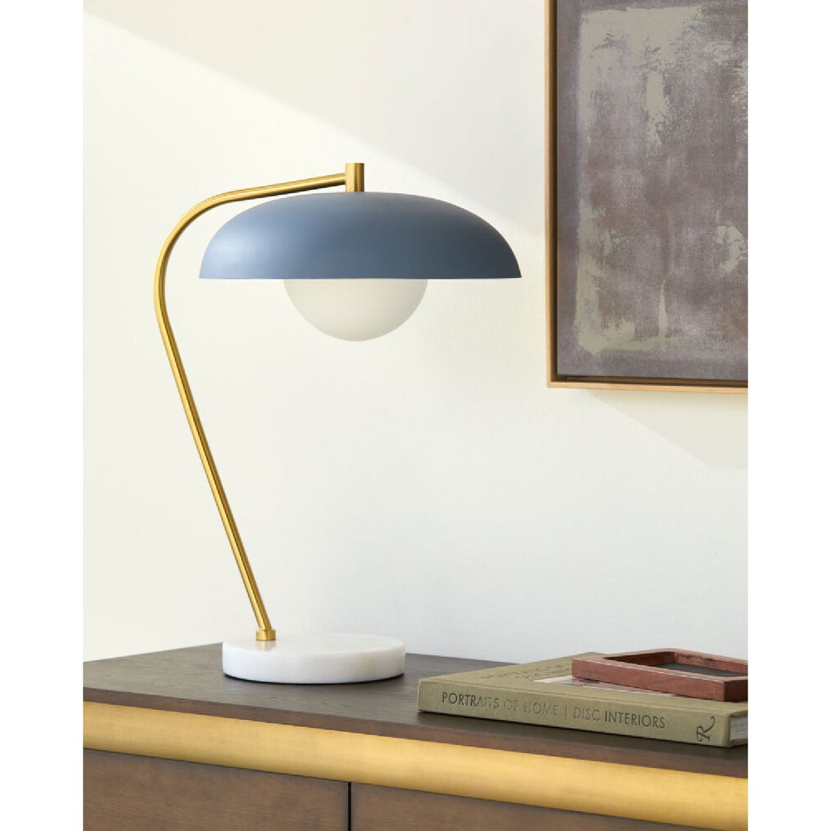 Modern European furniture - Glass Shade Sloped Table Lamp - www.oroa.com | Oroa.com
