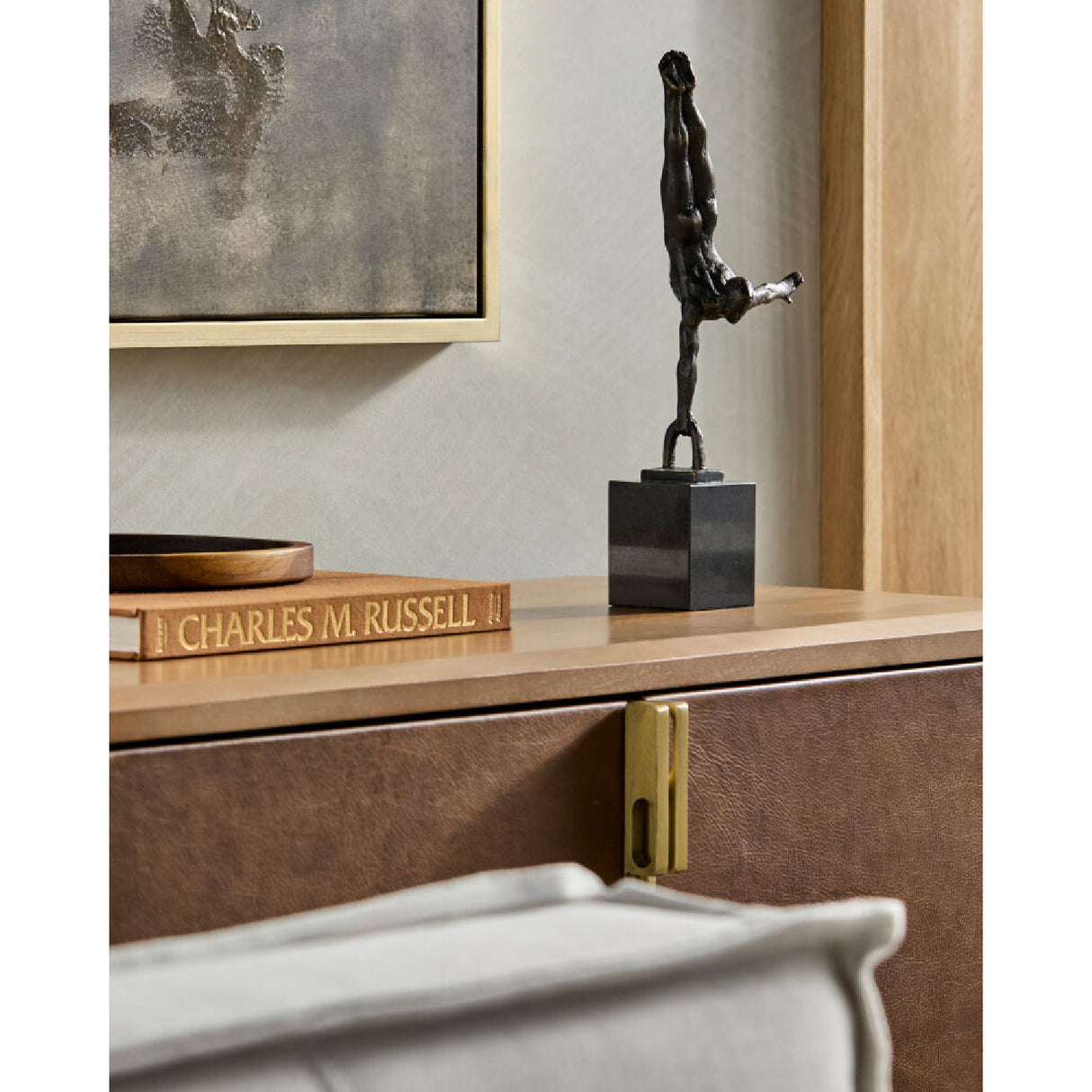 Modern European furniture - Antiqued Iron Handstand Sculpture - www.oroa.com | Oroa.com