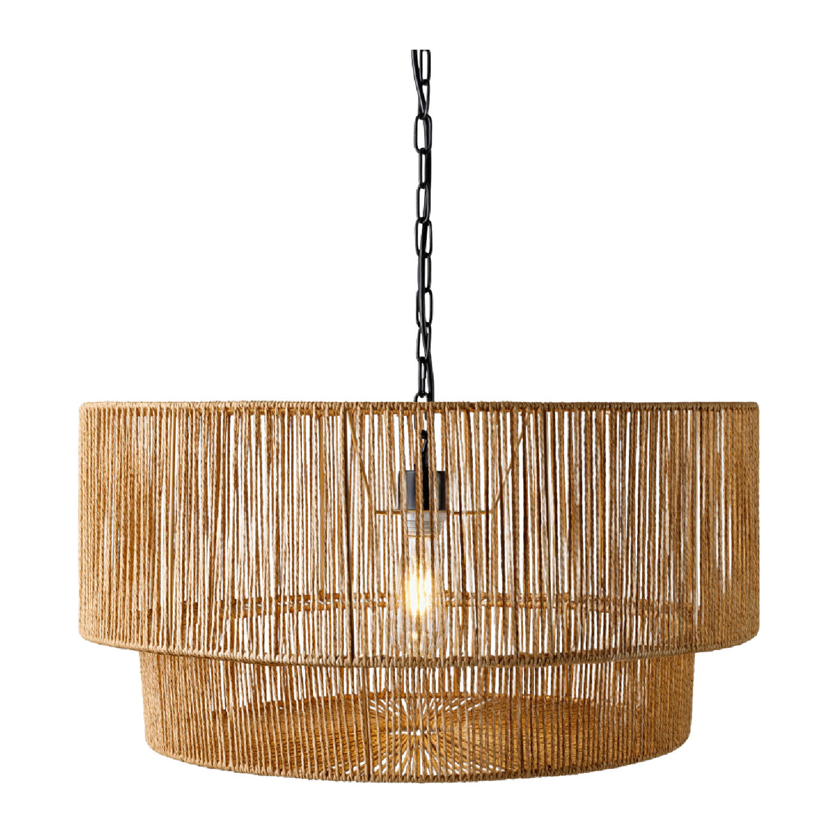 Modern European furniture - Paper Rope 2-Tier Pendant Lamp - www.oroa.com | Oroa.com