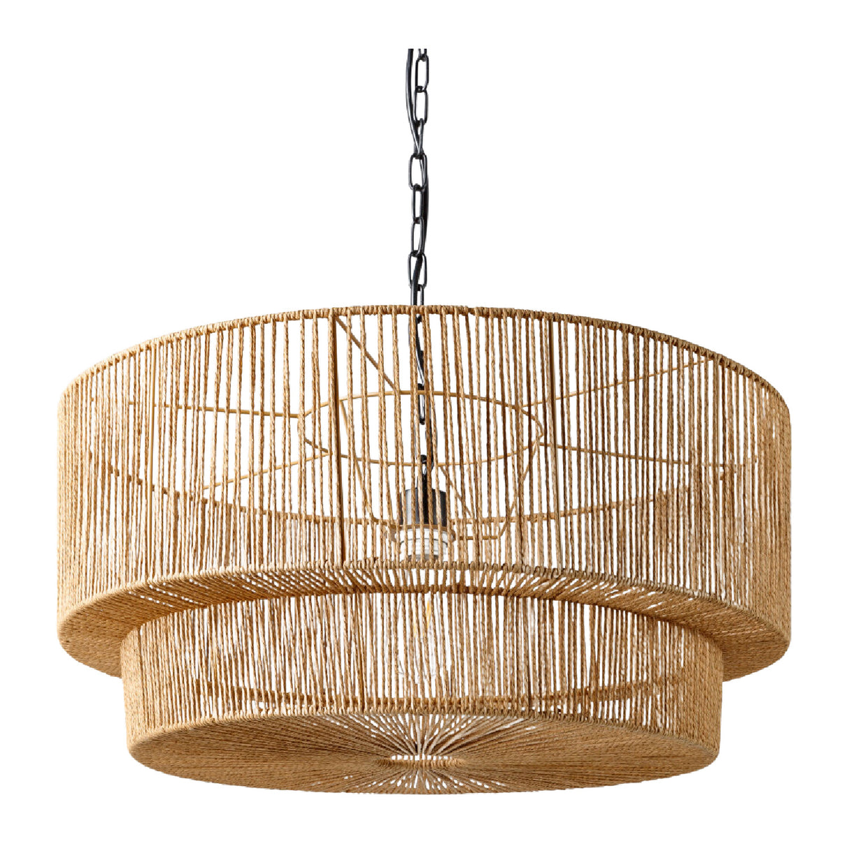 Modern European furniture - Paper Rope 2-Tier Pendant Lamp - www.oroa.com | Oroa.com