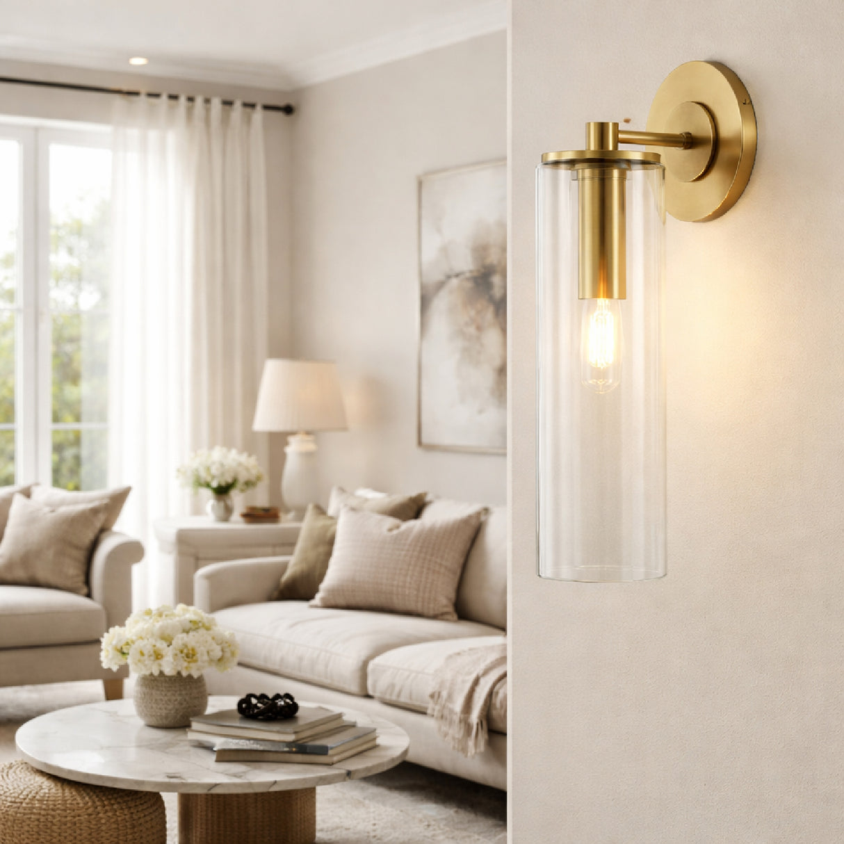 Modern European furniture - Tubular Clear Glass Wall Lamp - www.oroa.com | Oroa.com