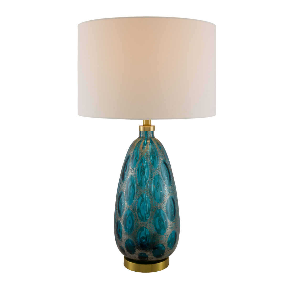 Modern European furniture - Hand-painted Blue Glass Table Lamp - www.oroa.com | Oroa.com