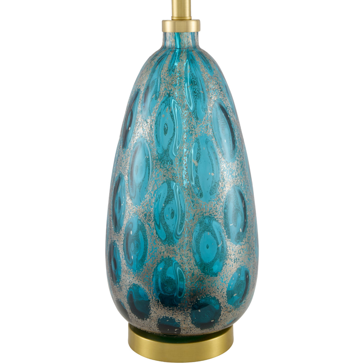 Modern European furniture - Hand-painted Blue Glass Table Lamp - www.oroa.com | Oroa.com