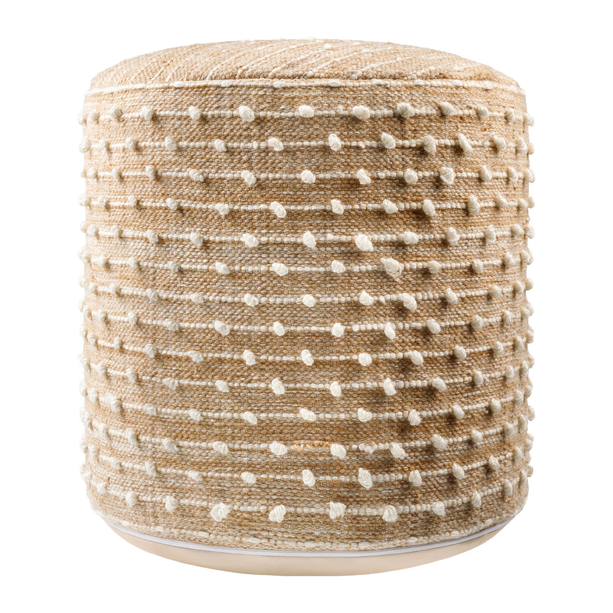 Modern European furniture - Beaded Beige Outdoor Pouf - www.oroa.com | Oroa.com