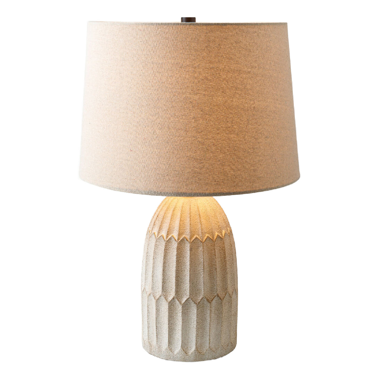 Modern European furniture - White Linen Accent Table Lamp - www.oroa.com | Oroa.com
