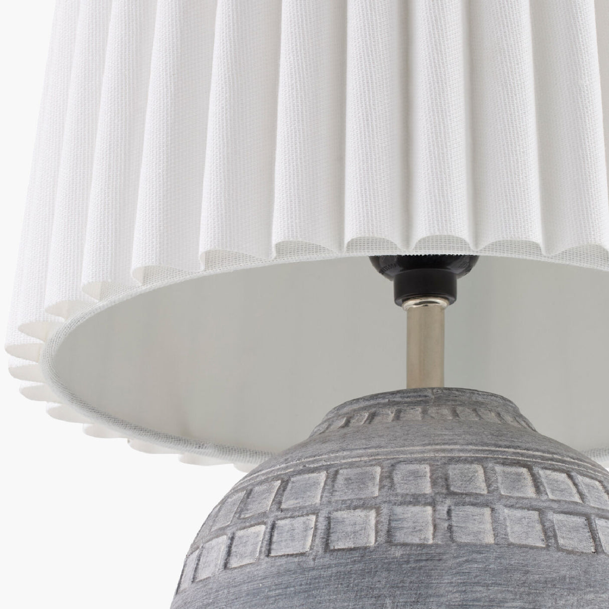 Modern European furniture - Ceramic Fluted Linen Table Lamps (2) - www.oroa.com | Oroa.com