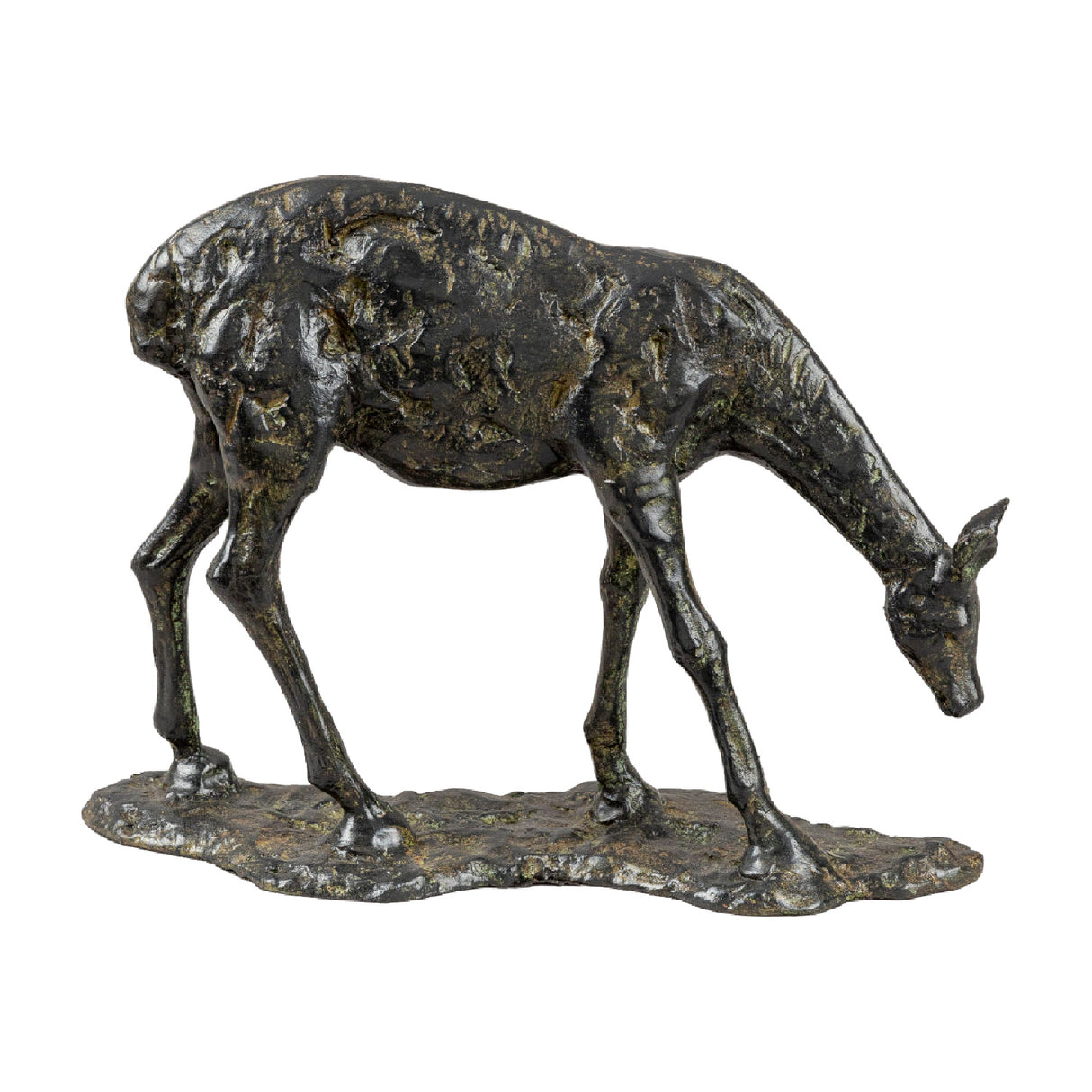 Modern European furniture - Antiqued Iron Deer Sculpture - www.oroa.com | Oroa.com
