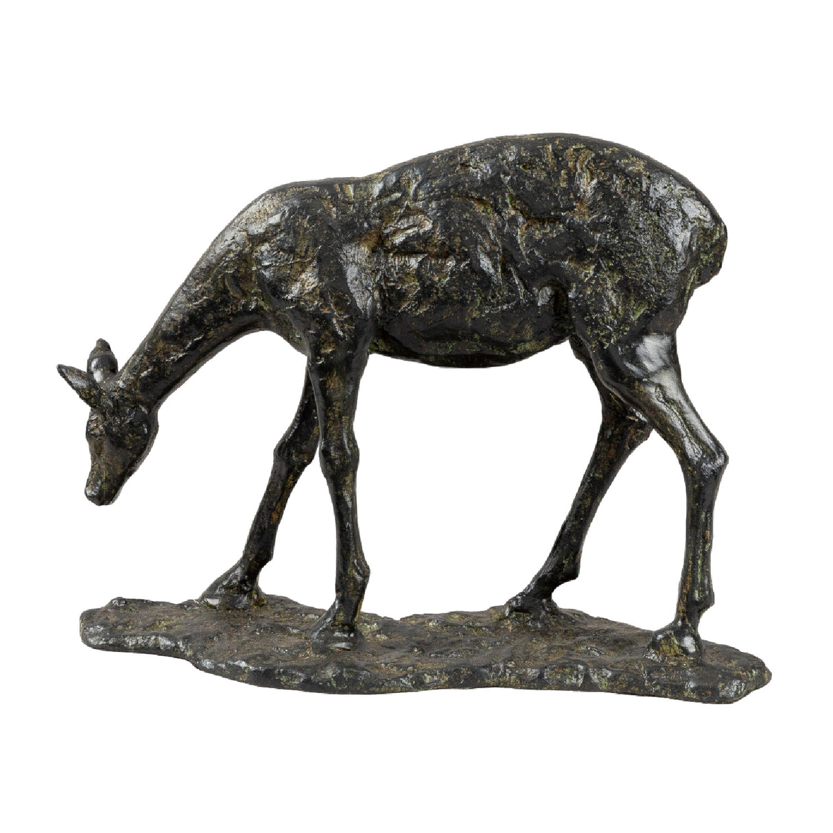 Modern European furniture - Antiqued Iron Deer Sculpture - www.oroa.com | Oroa.com