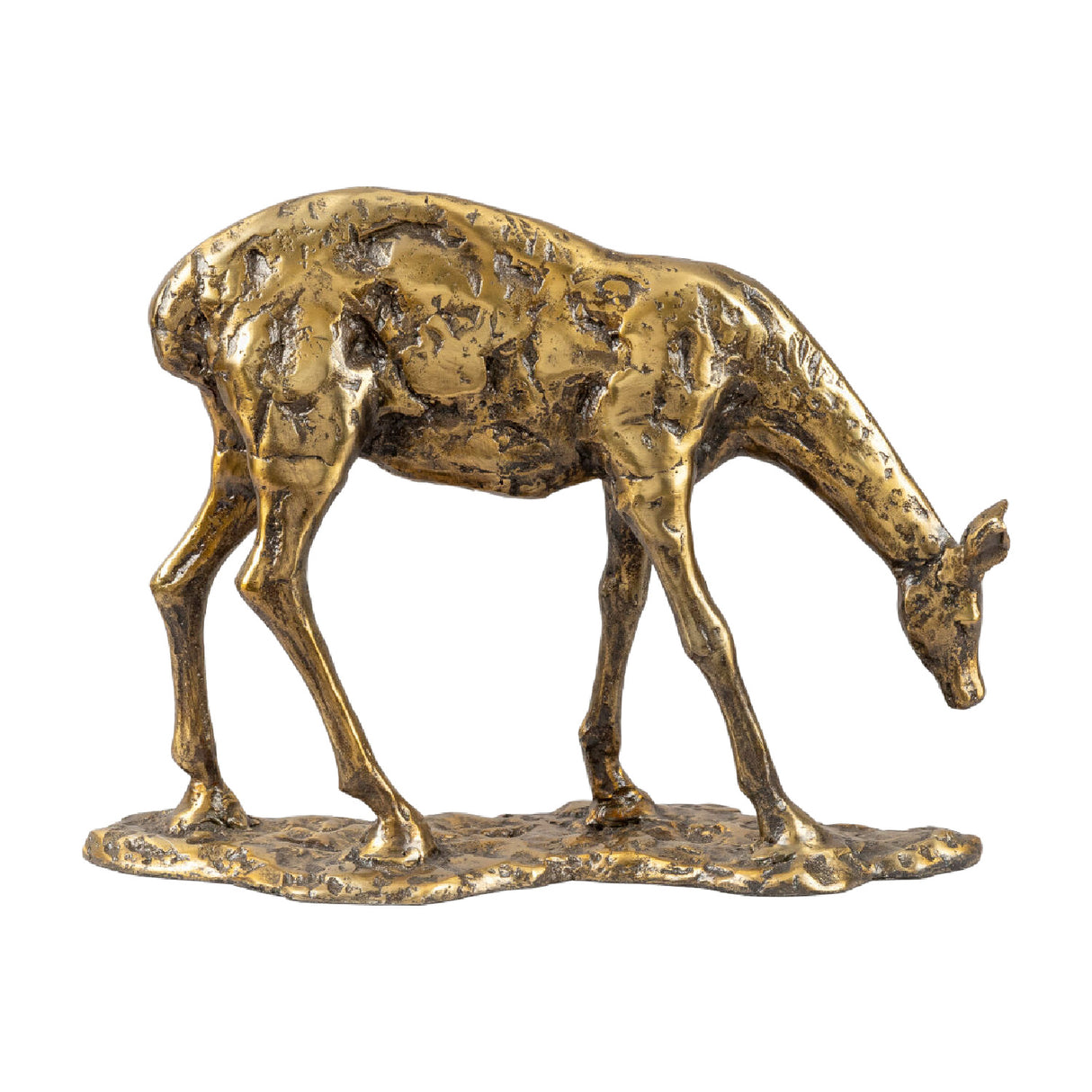 Modern European furniture - Antiqued Iron Deer Sculpture - www.oroa.com | Oroa.com