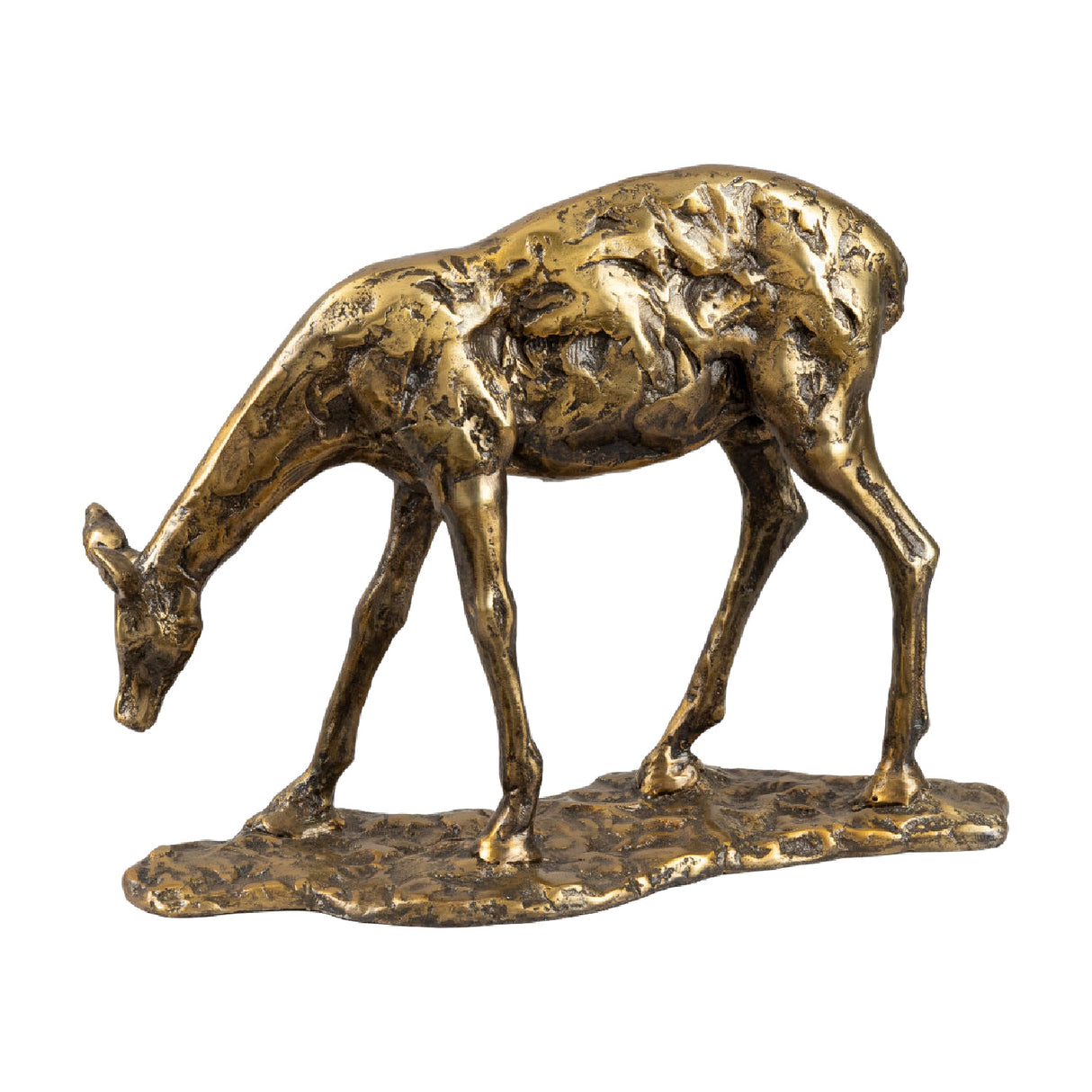 Modern European furniture - Antiqued Iron Deer Sculpture - www.oroa.com | Oroa.com