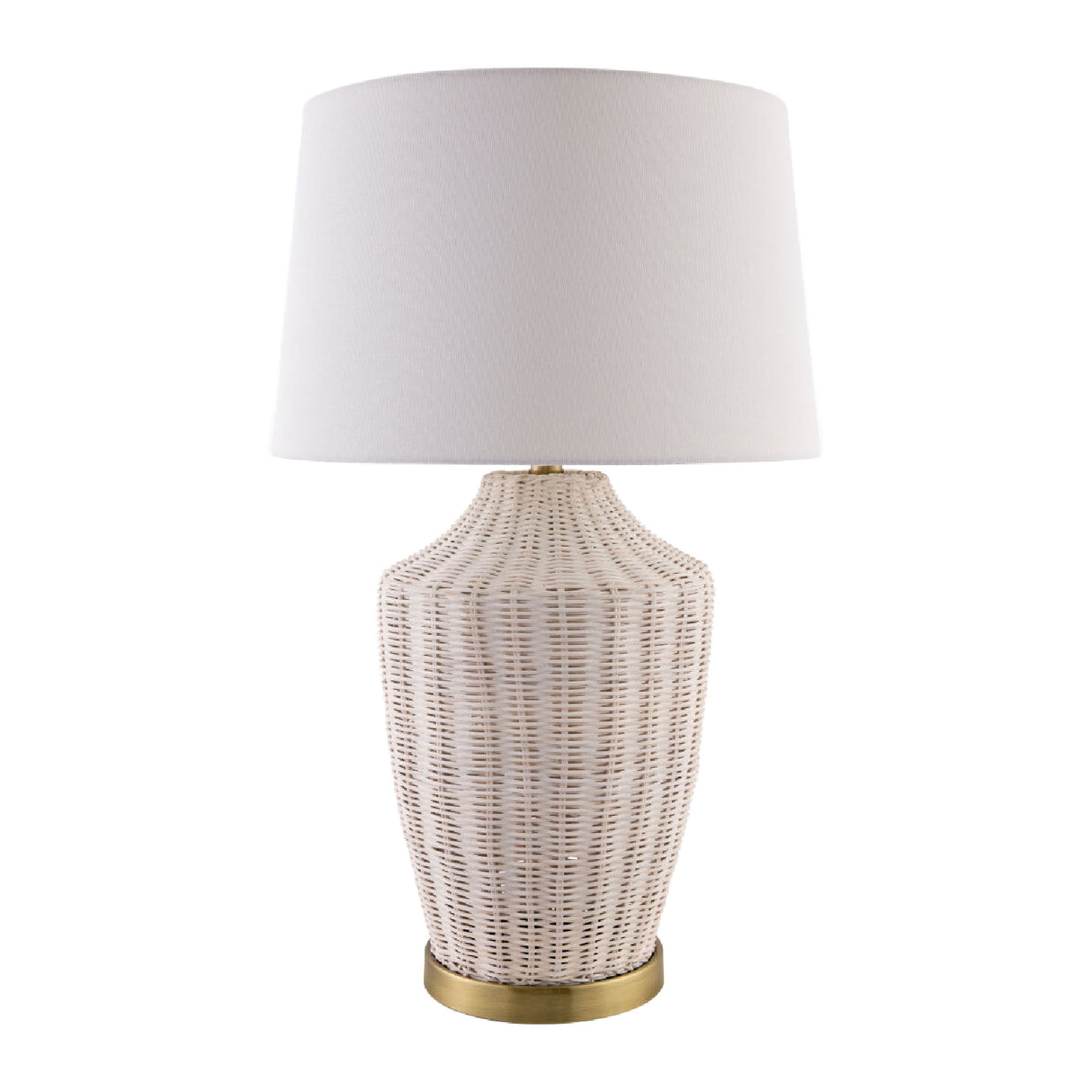 Modern European furniture - White Rattan Accent Table Lamp - www.oroa.com | Oroa.com