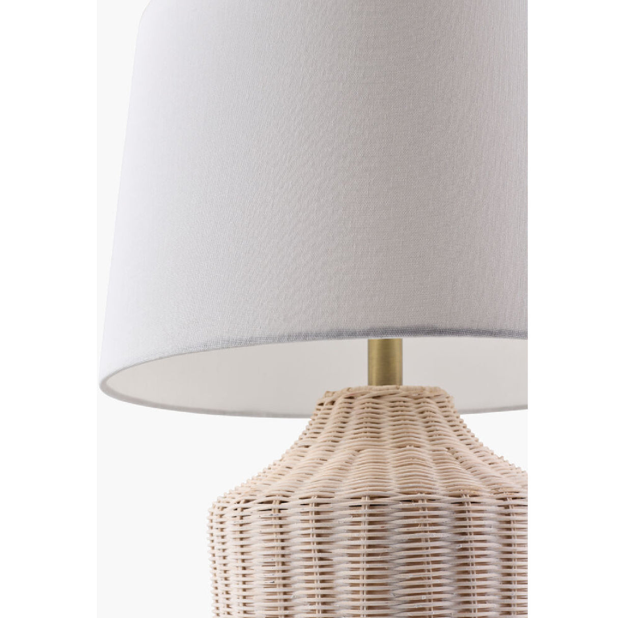Modern European furniture - White Rattan Accent Table Lamp - www.oroa.com | Oroa.com