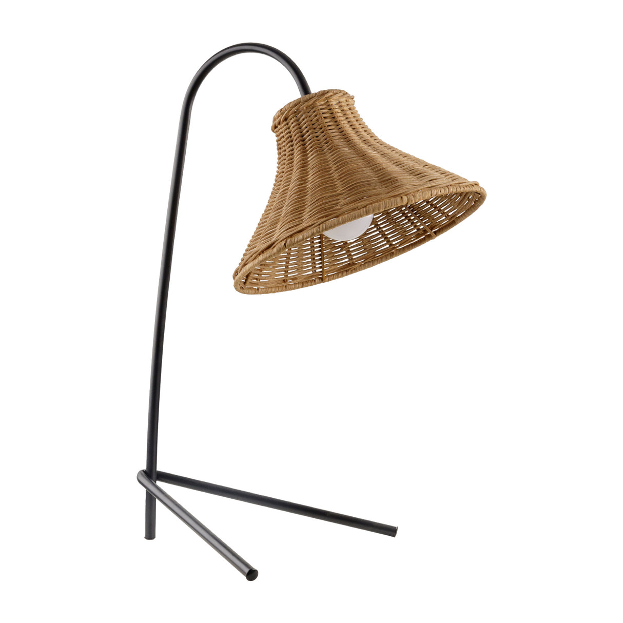 Modern European furniture - Tan Rattan Accent Table Lamp - www.oroa.com | Oroa.com