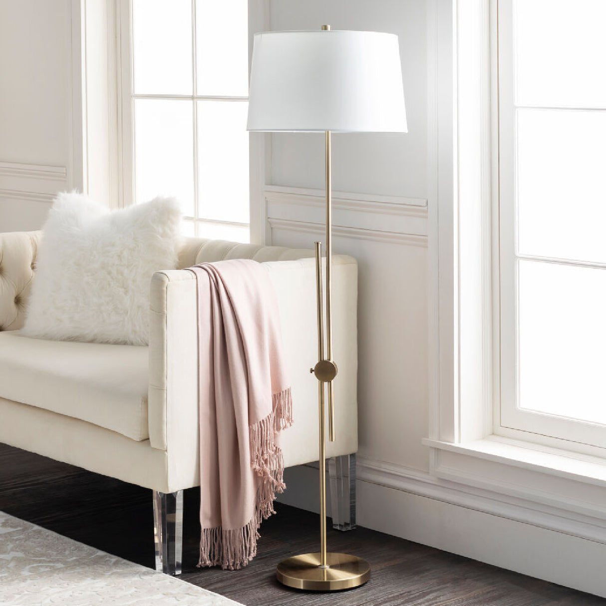 Modern European furniture - Antiqued Metallic Floor Lamp - www.oroa.com | Oroa.com