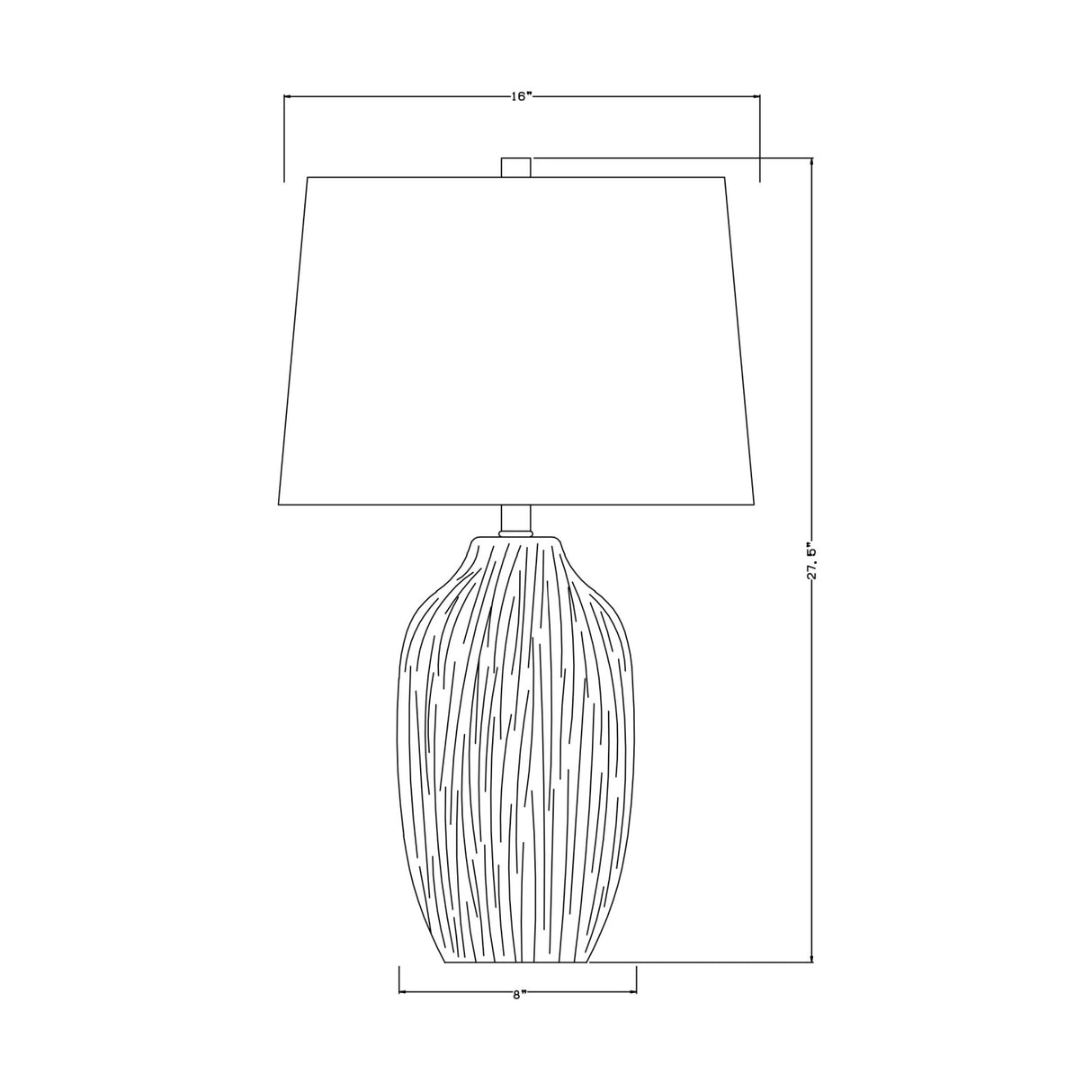 Modern European furniture - Rustic White Ceramic Table Lamp - www.oroa.com | Oroa.com