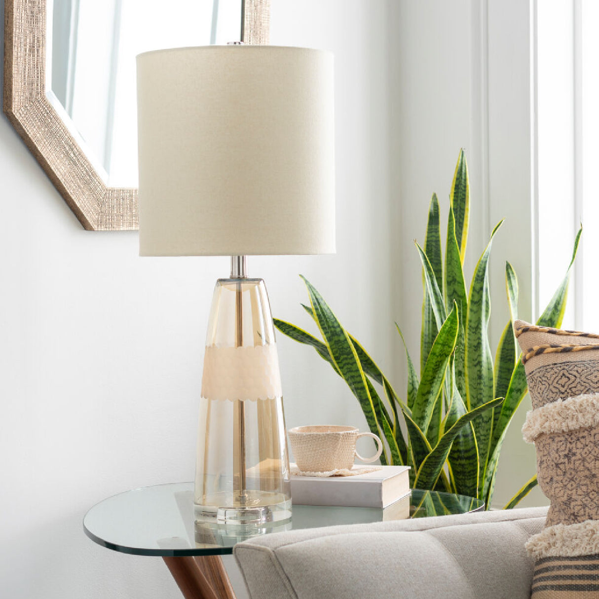 Modern European furniture - Clear Glass Accent Table Lamp - www.oroa.com | Oroa.com
