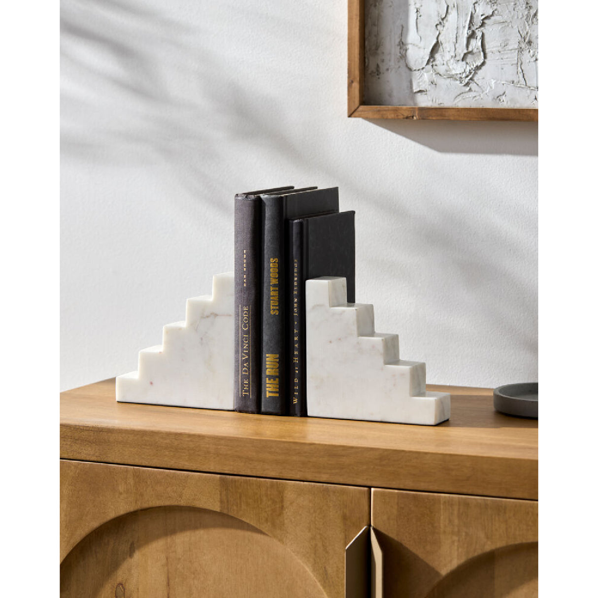 Modern European furniture - Marble Stairs Bookends (2) - www.oroa.com | Oroa.com