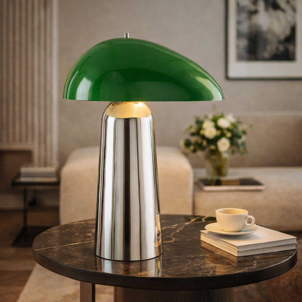 Modern European furniture - Colored Glass Shade Table Lamp - www.oroa.com | Oroa.com