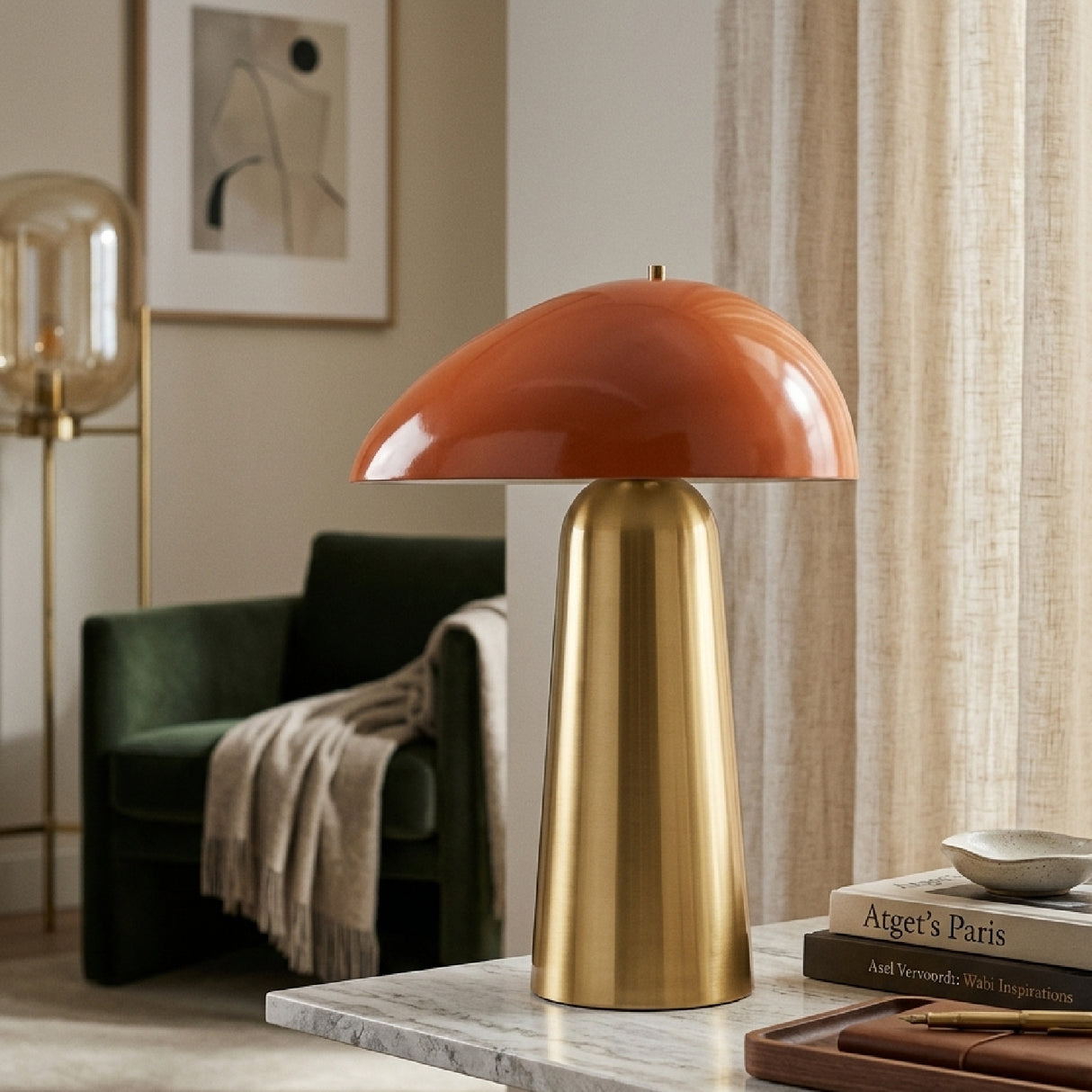 Modern European furniture - Colored Glass Shade Table Lamp - www.oroa.com | Oroa.com