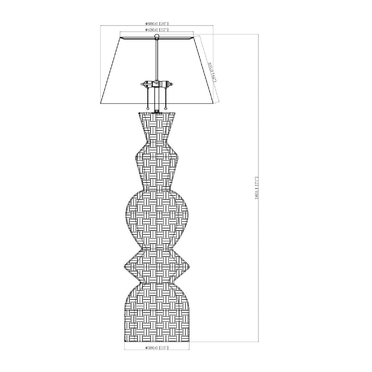 Modern European furniture - Geometrical Rattan Layer Floor Lamp - www.oroa.com | Oroa.com