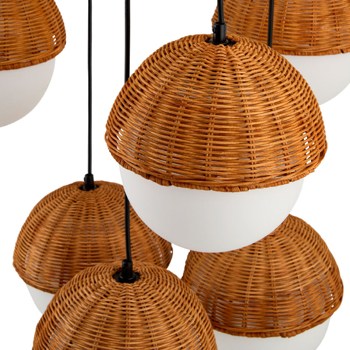 Modern European furniture - White Glass Sphere 9-Light Chandelier - www.oroa.com | Oroa.com