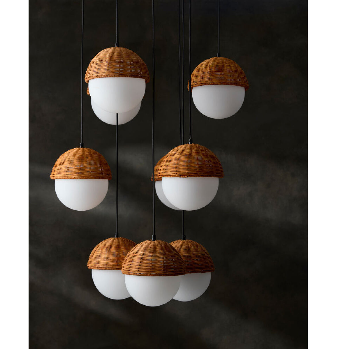 Modern European furniture - White Glass Sphere 9-Light Chandelier - www.oroa.com | Oroa.com