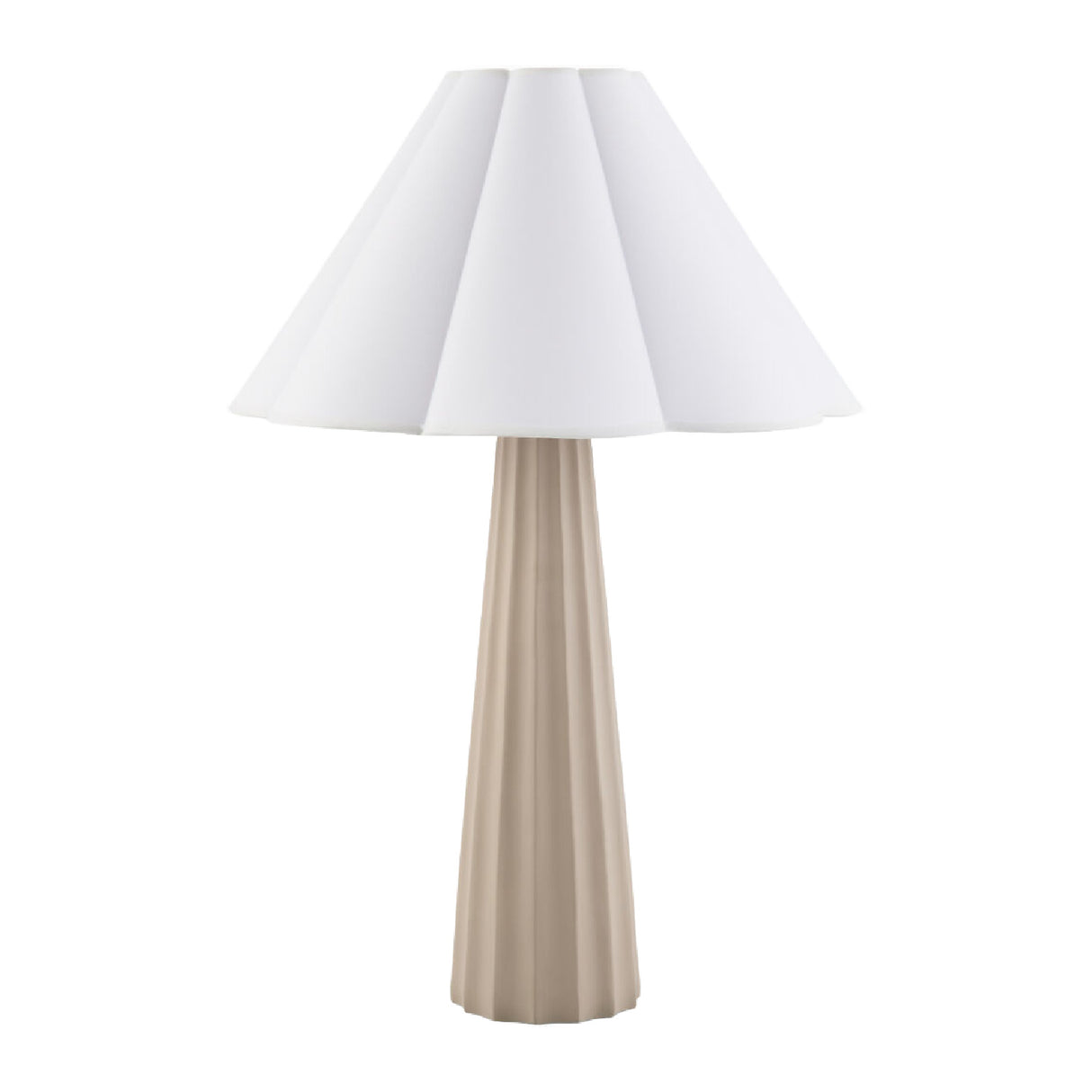 Modern European furniture - Scalloped White Cotton Table Lamp - www.oroa.com | Oroa.com