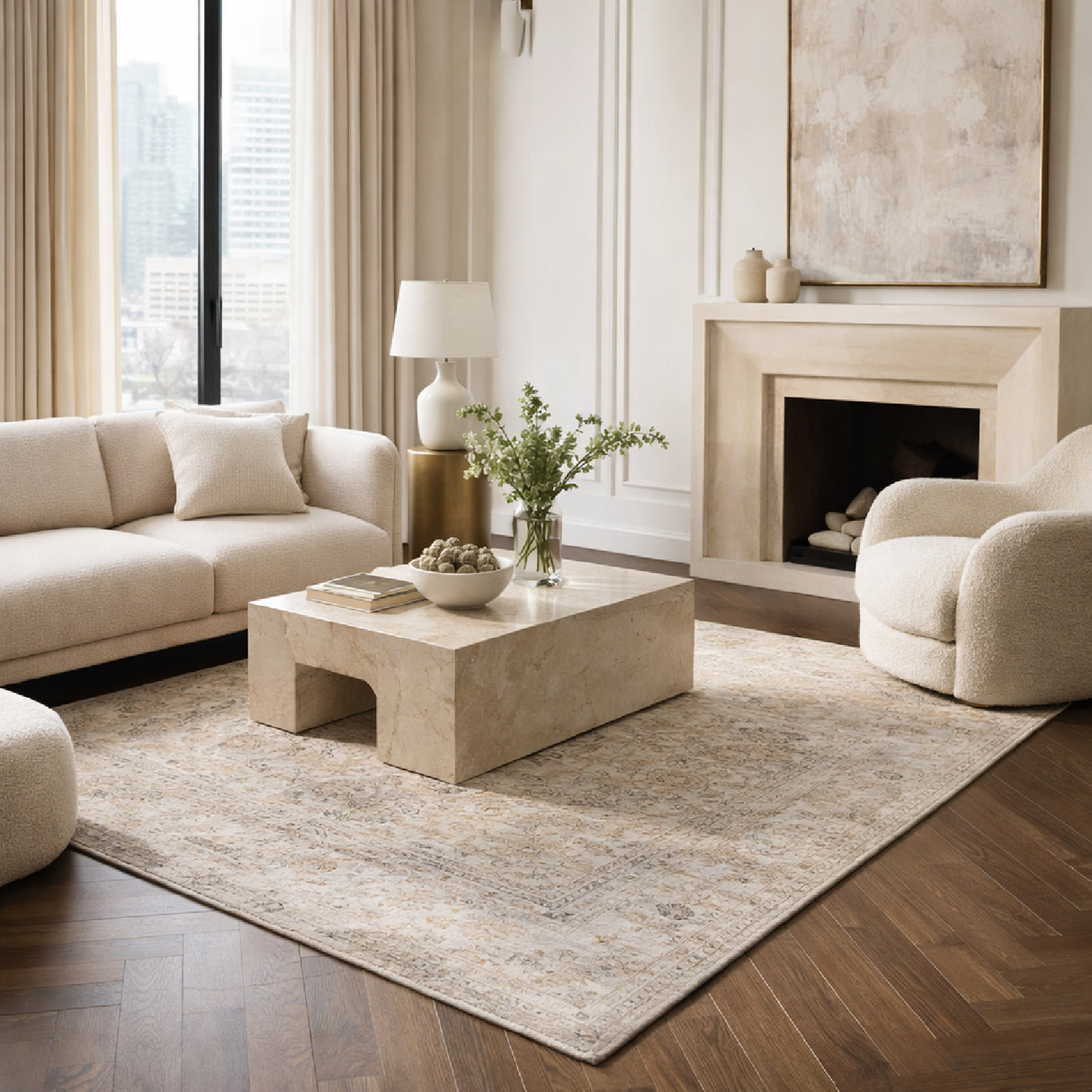 Modern furniture - Handmade Viscose Round Carpet - www.oroa.com | Oroa.com