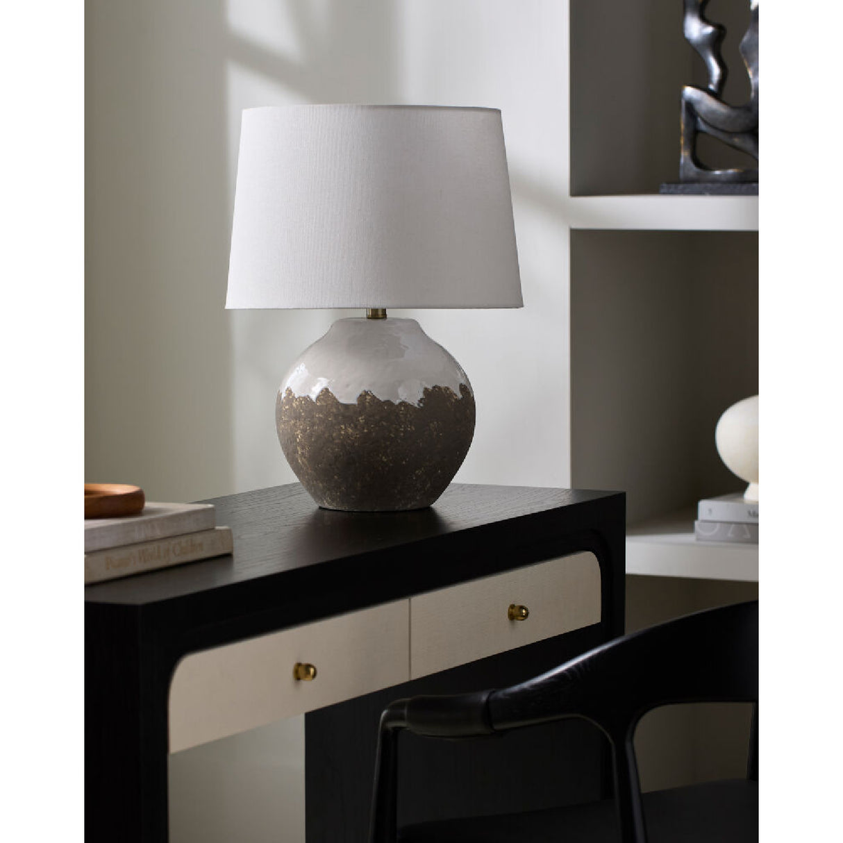 Modern European furniture - Brown Ceramic Accent Table Lamp - www.oroa.com | Oroa.com